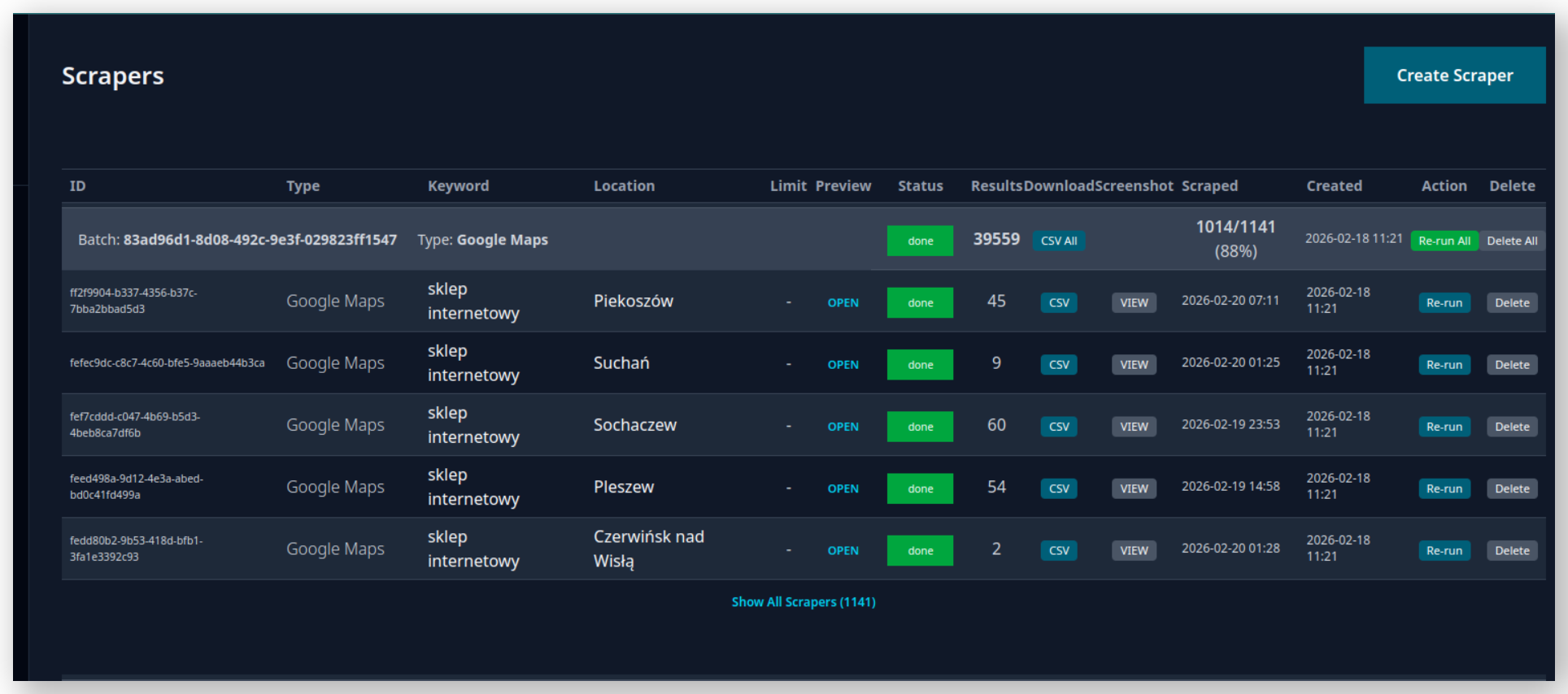scrapeingmonster scrapers panel